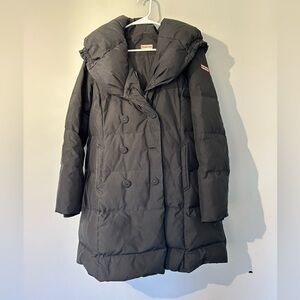 Hunter Black Oversized Quilted Puffer Coat with Giant Hood, Large!